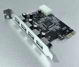 4-Port Hi-Speed USB 2.0 PCIe Card Adapter
