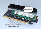 M.2 NGFF PCIe SSD M-Key PCI-Express Gen 3 x16 Adapter