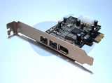 3 Port Firewire 800 & 400 IEEE 1394b & 1394a PCI-Express Adapter Card