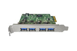 4-Port USB 3.0 PCI-Express 2.0 x4 Lane HBA High Point RocketU 1144D Adapter