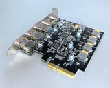 5 Port SuperSpeed Plus USB 3.2 Gen.2 PCI-Express Adapter (Type A + C Port)
